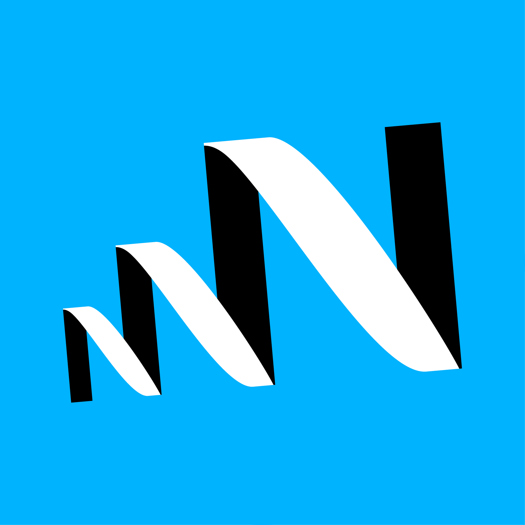 Nantes Métropole logo - a snaking line that draws three Ns, each one larger than last.