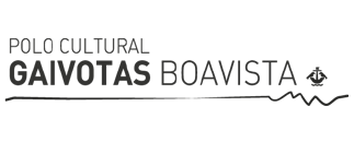 Logo for Polo Cultural Gaivotas Boavista. Name written out with a black underline which starts straight and goes squiggly as it heads right.