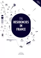 Icons of crosses and pins and other forms adorn the cover of this guide to 196 residencies in France.