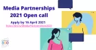 Graphic for ASEF open call - with illustration of two women talking by video conference.