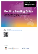 Bangladesh Mobility Funding Guide. Title on background of a world map.