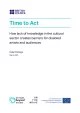 Front cover of Time to Act - white page with title text and partner logos.  