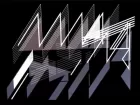 Graphic that opens the Shaping Europe's Future video. Abstract graphic of spiky white lines, triangles and shape fragments.