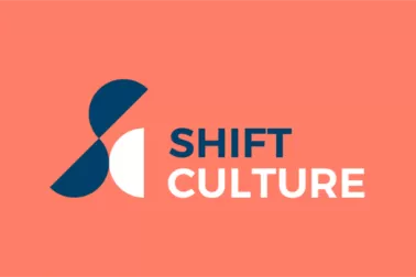 SHIFT Culture logo - name next to three semi circles arranged into a design like a rotor blade.